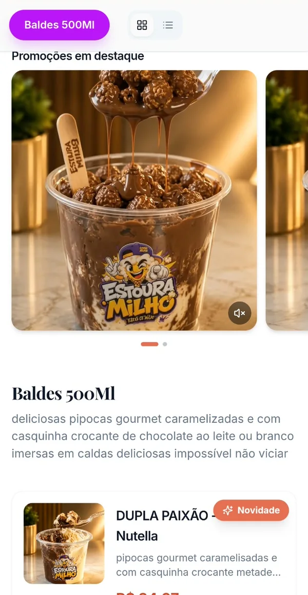 Vai Pedir Um: promoção com vídeo do produto no cardápio